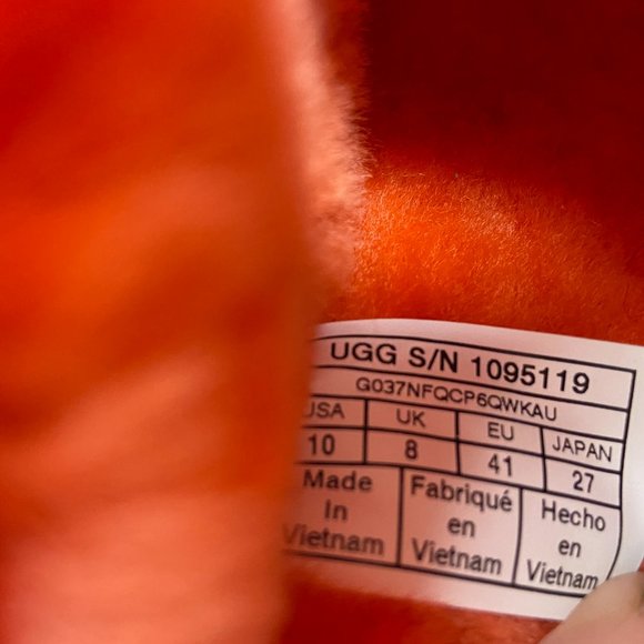 NEW UGG 1095119  Fluff Slide Slipper Red Currant Women's - Picture 3 of 9